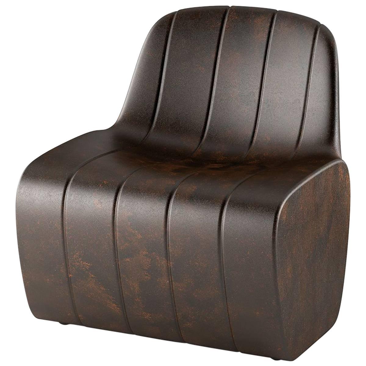 Jetlag Chair in Golden Rust Polyethylene by Cedric Ragot for Plust For Sale