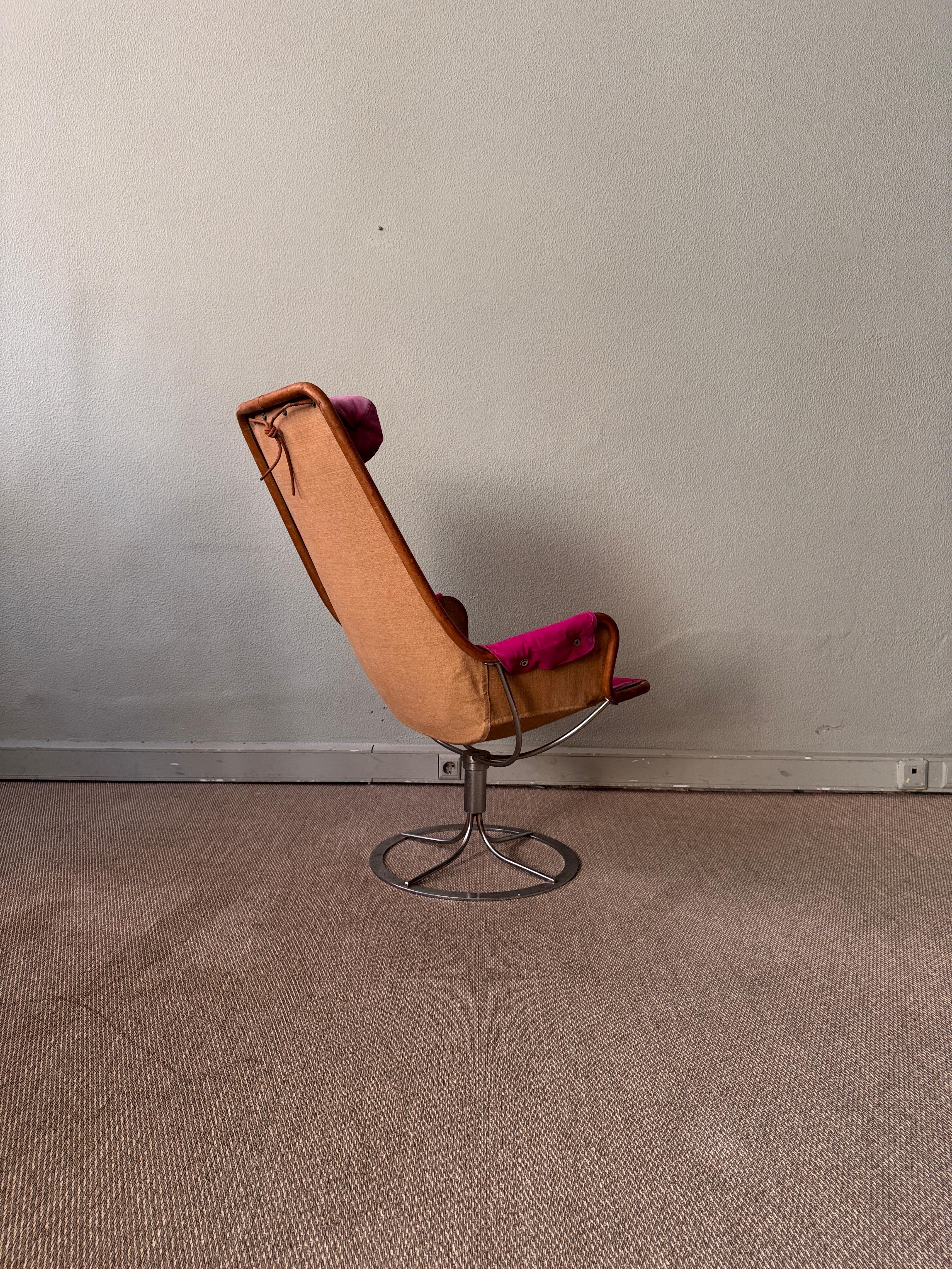Cuir Chaise Jetson de Bruno Mathsson pour DUX, Suède, années 1960 en vente