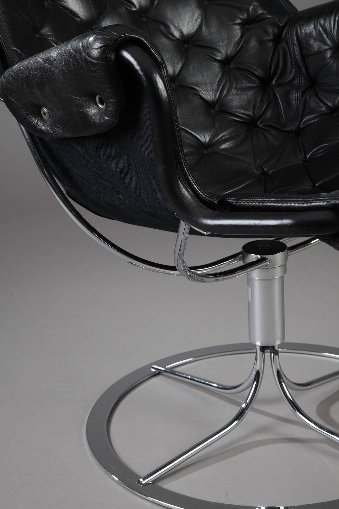 Jetson Swivel Armchair by Bruno Mathsson and DUX In Good Condition In Paris, FR