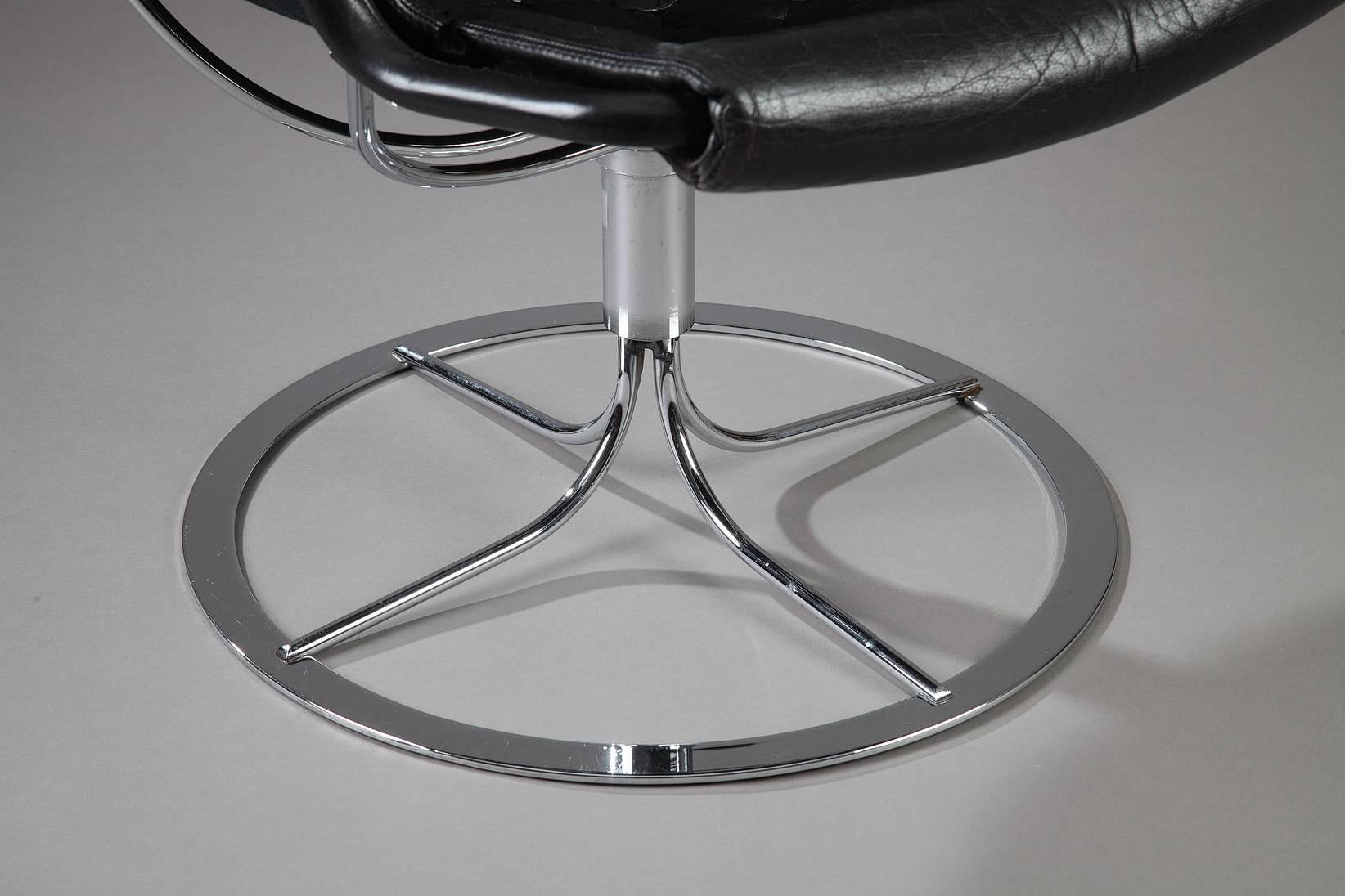 Steel Jetson Swivel Armchair by Bruno Mathsson and DUX