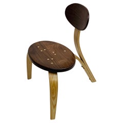 Retro Futurist Jetsons Dining Chair in Walnut and Ash