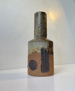 Jette Hellerøe Abstract Stoneware Vase for. Axella Design 1970s