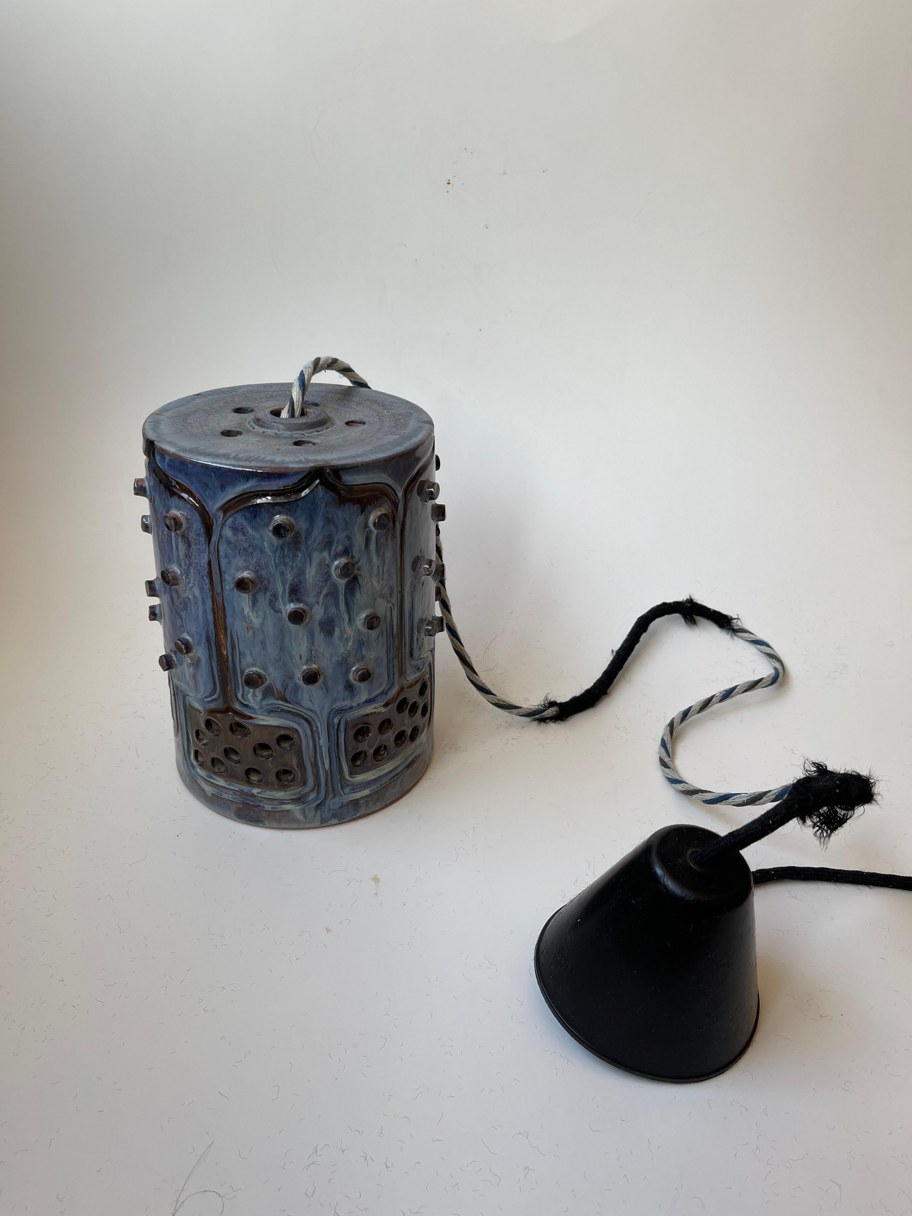 Jette Hellerøe for Axella Danish Stoneware Pendant Lamp For Sale 9