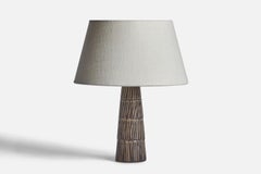 Jette Hellerøe, Small Table Lamp Stoneware, Denmark, 1960s