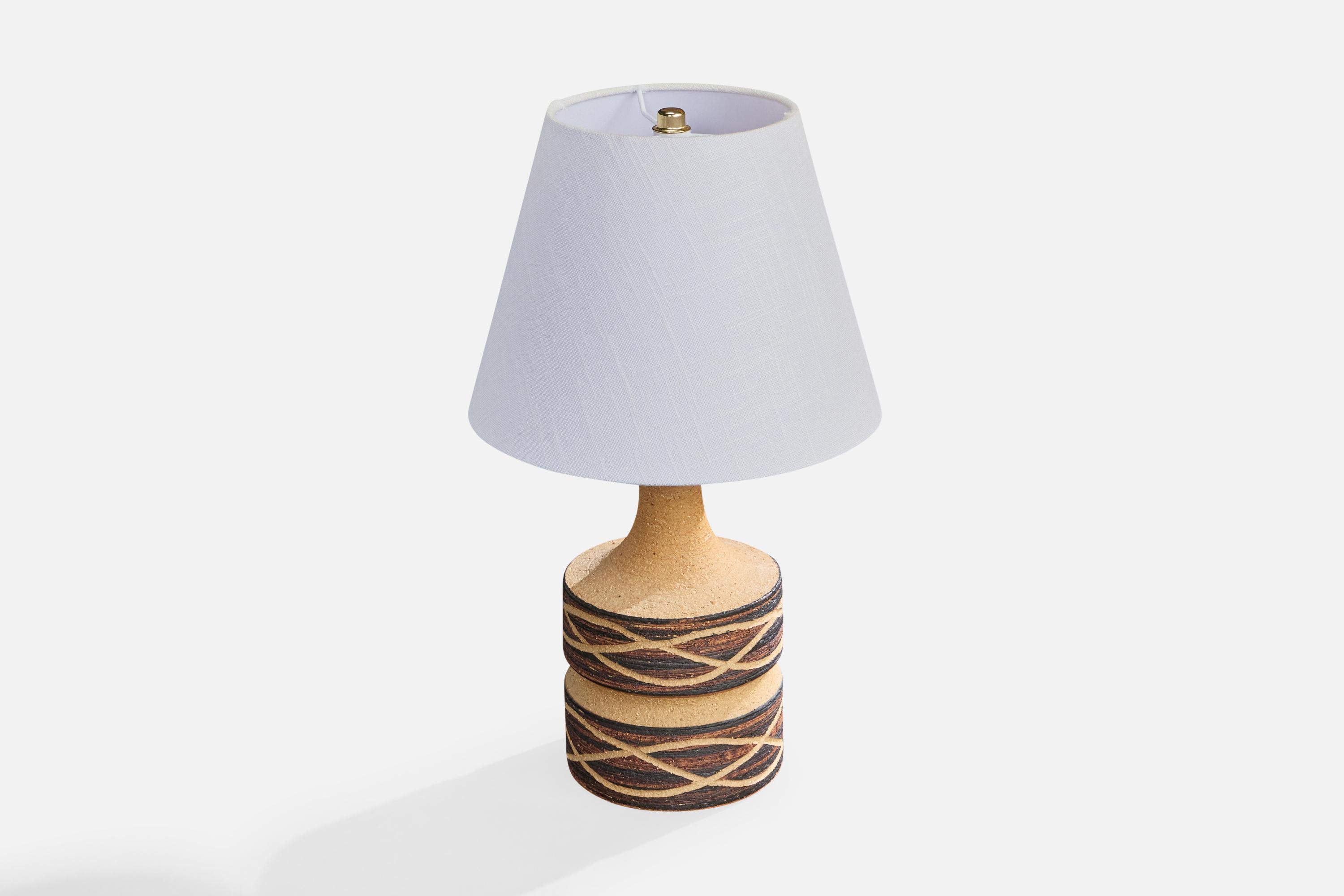 Jette Hellerøe, Lámpara de sobremesa, Cerámica, Dinamarca, Década de 1960 Moderno de mediados de siglo en venta