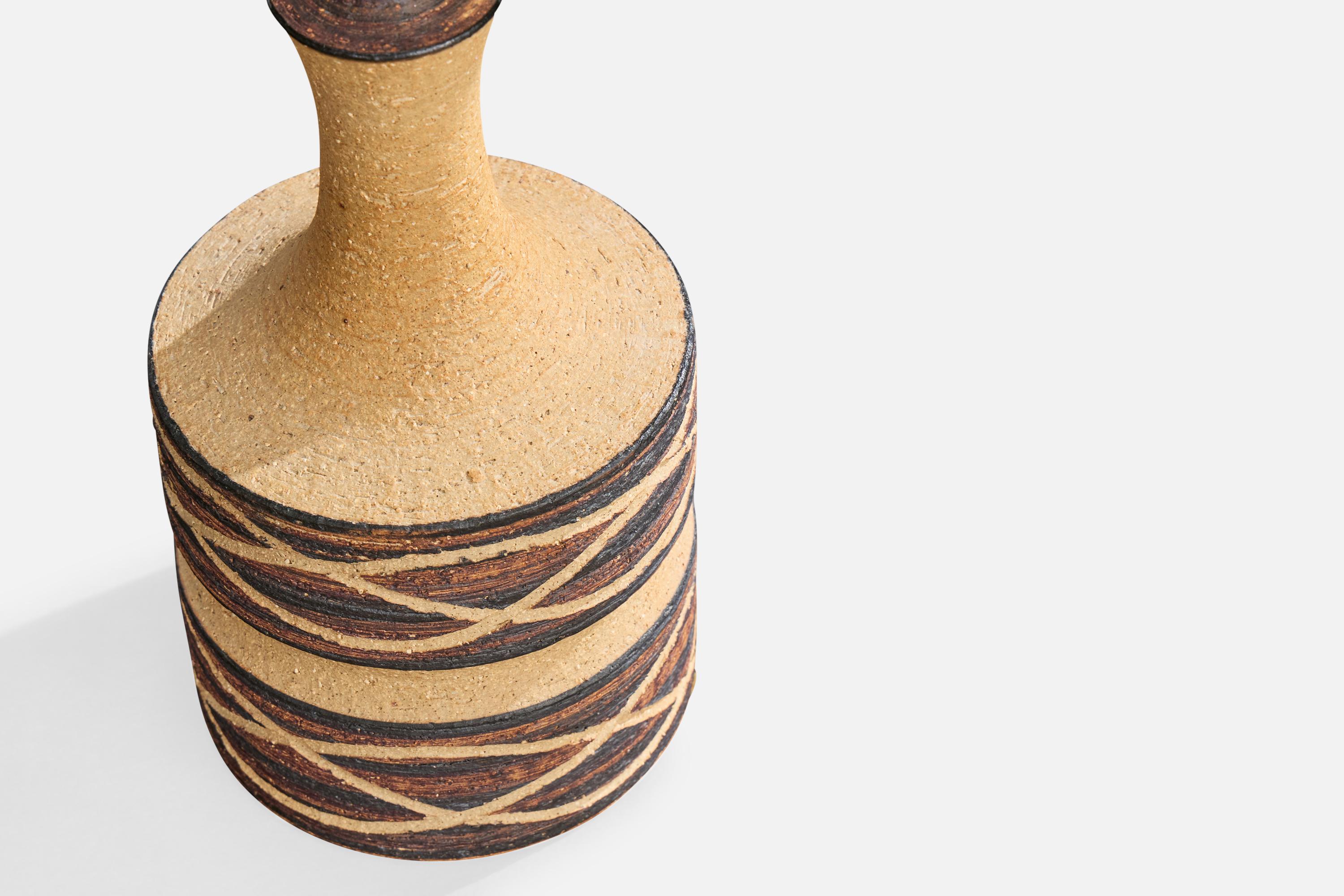 Jette Hellerøe, Lámpara de sobremesa, Cerámica, Dinamarca, Década de 1960 Danés en venta