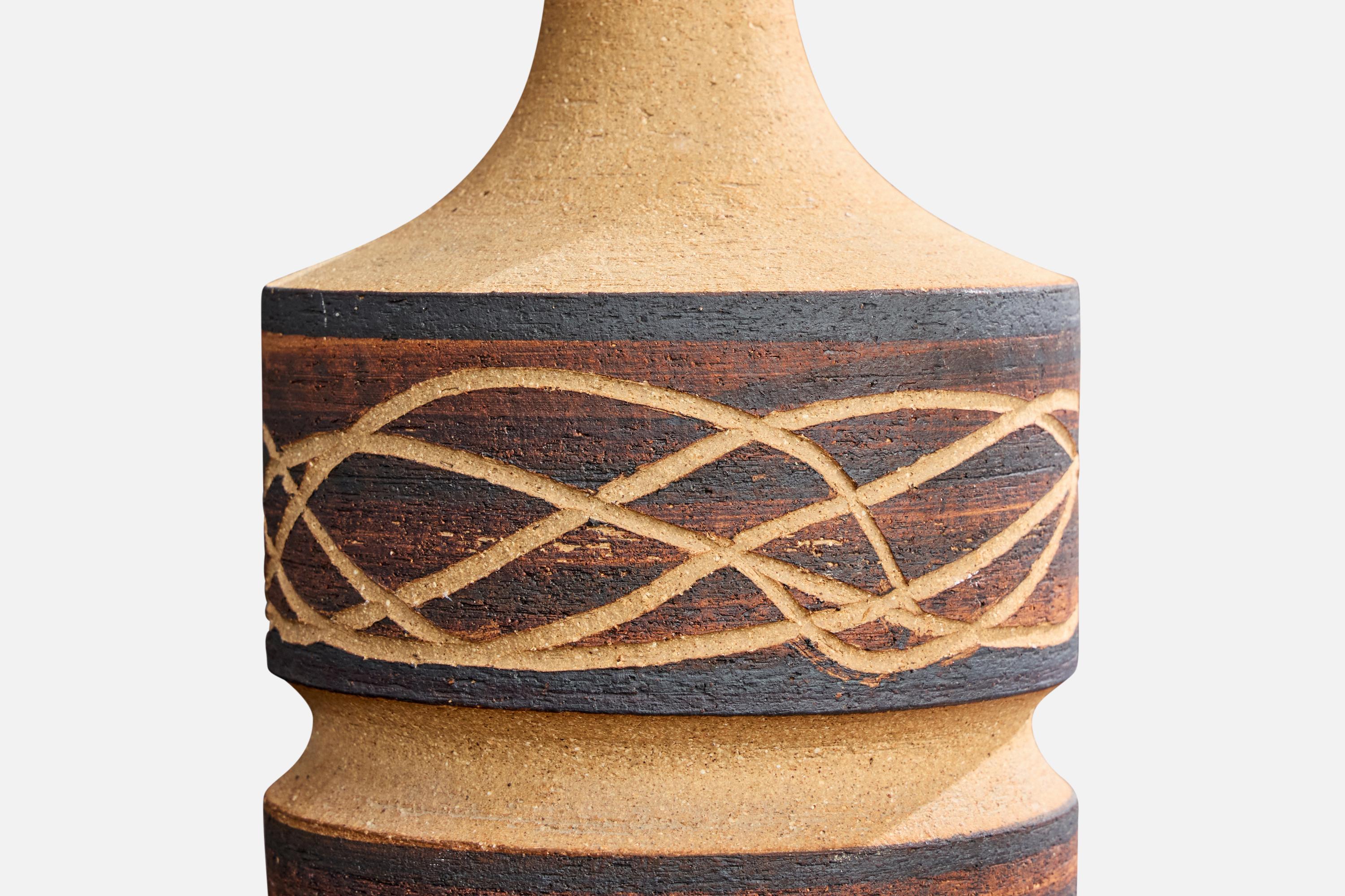 Milieu du XXe siècle Jette Hellerøe, lampe de table, céramique, Danemark, années 1960 en vente