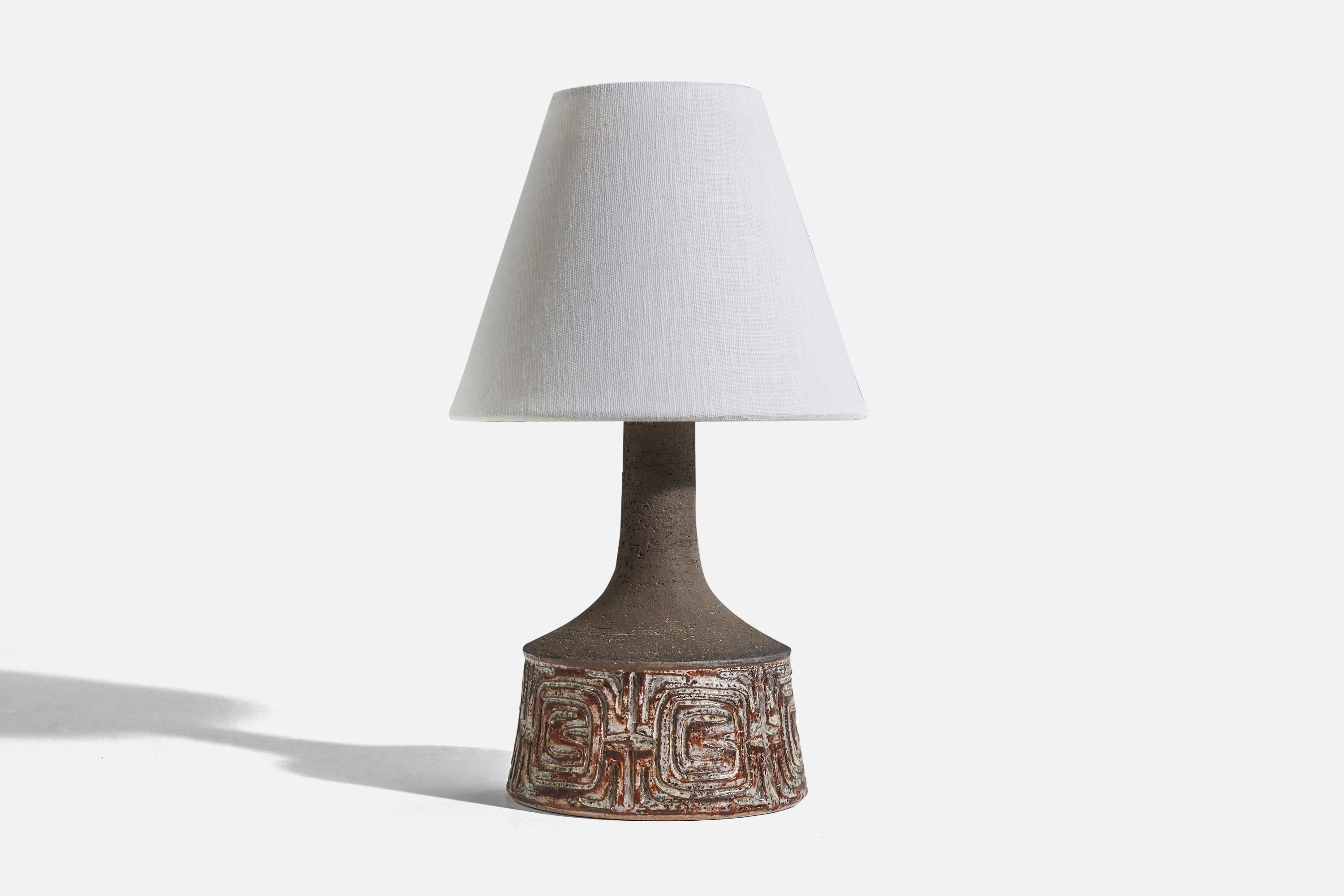 Danish Jette Hellerøe, Table Lamps, Glazed Stoneware, Denmark, 1960s For Sale