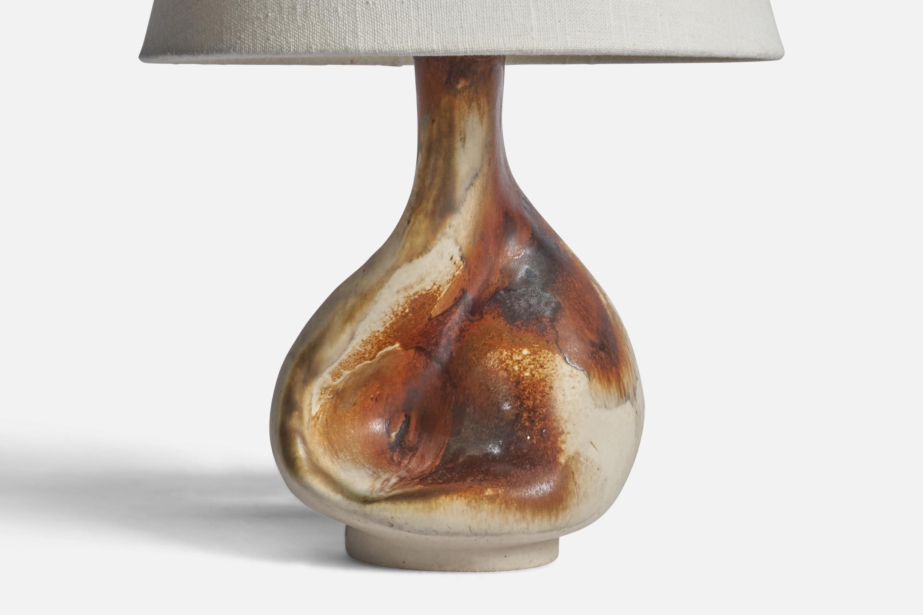 Danish Jette Hellerøe, Table Lamp, Stoneware, Denmark, 1960s For Sale