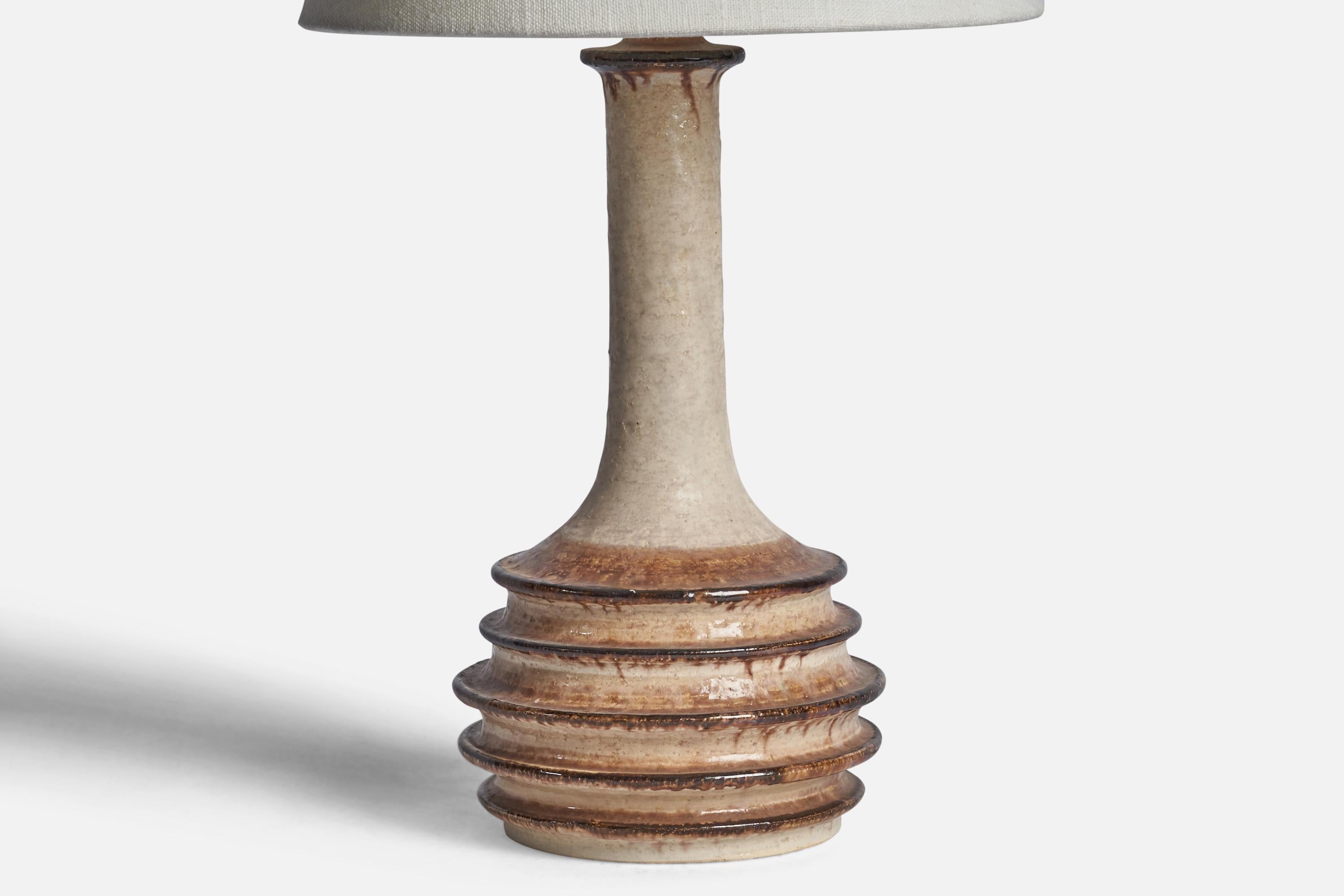 Danish Jette Hellerøe, Table Lamp, Stoneware, Denmark, 1960s For Sale