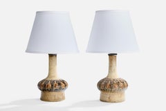 Jette Hellerøe, Table Lamps, Ceramic, Denmark, 1960s