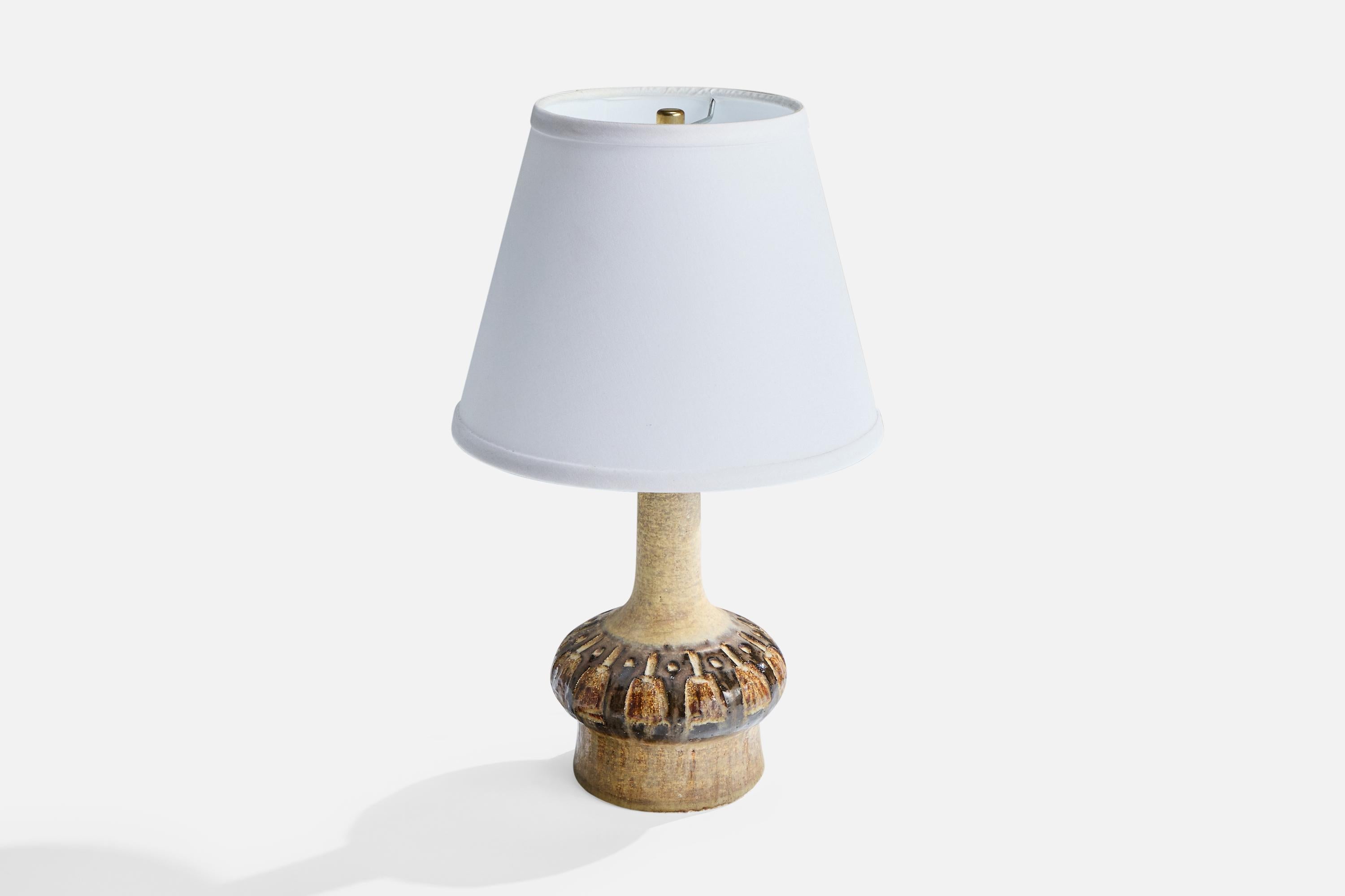 Danish Jette Hellerøe, Table Lamps, Ceramic, Denmark, 1960s For Sale
