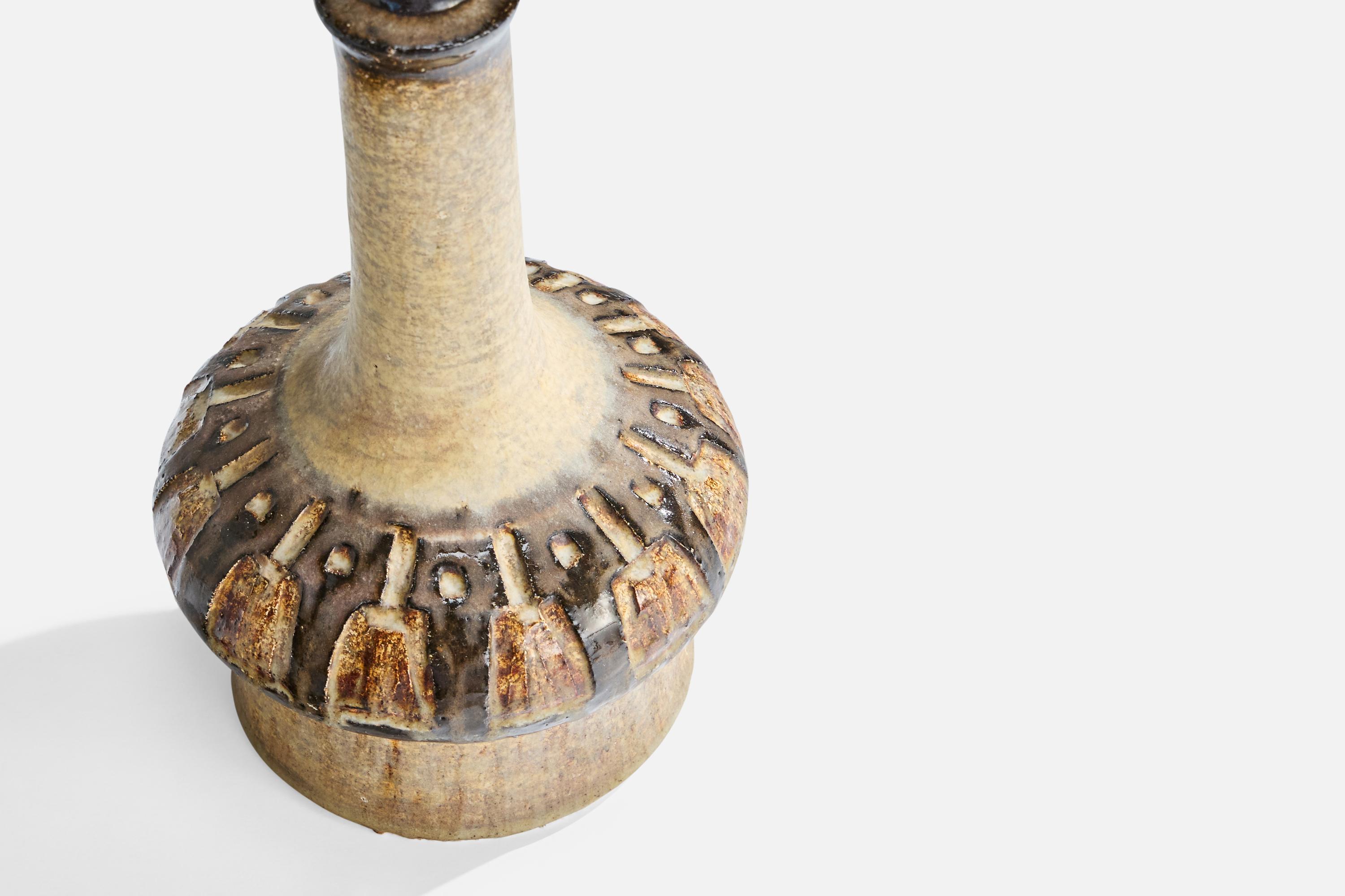 Jette Hellerøe, Table Lamps, Ceramic, Denmark, 1960s In Good Condition For Sale In High Point, NC