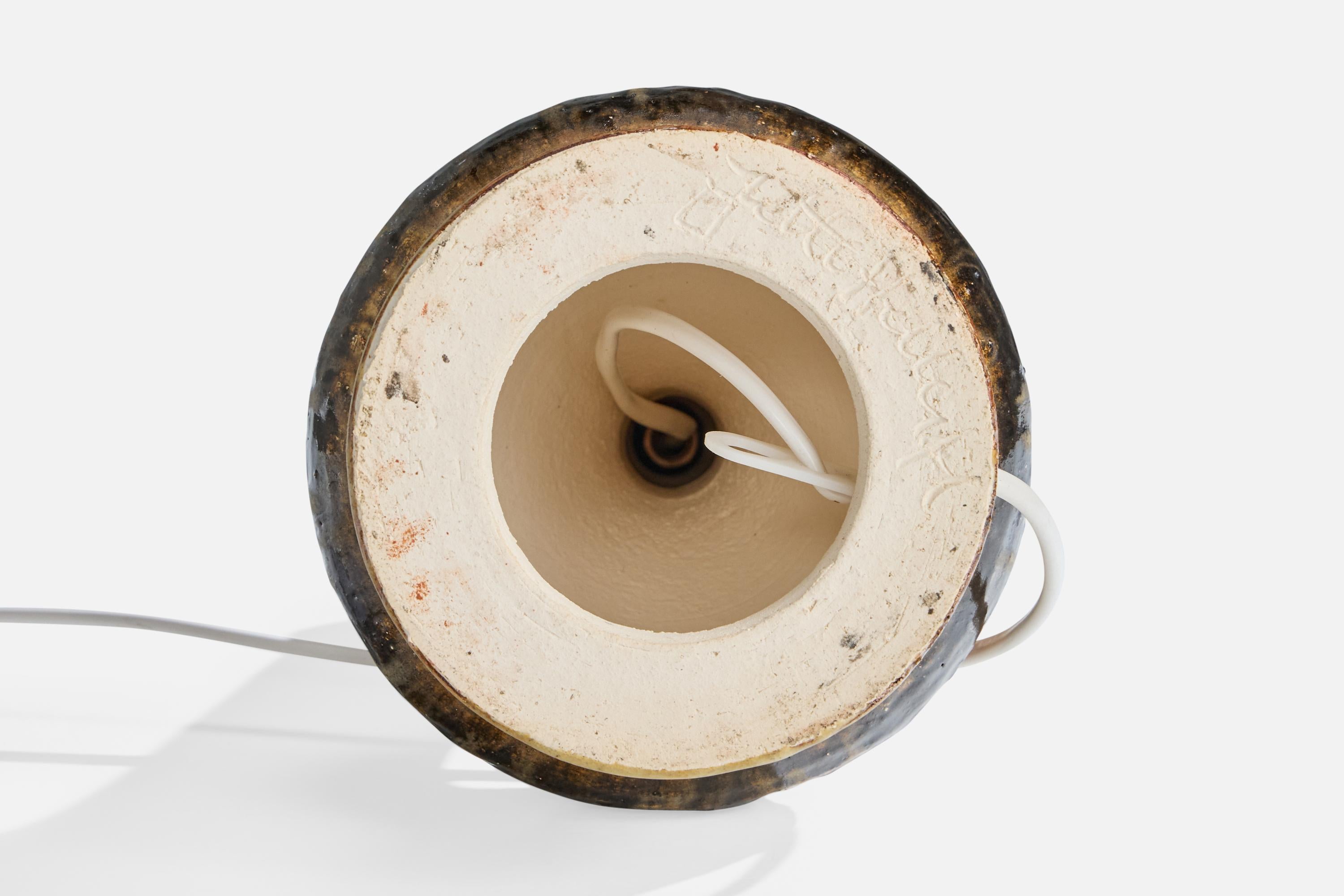 Jette Hellerøe, Table Lamps, Ceramic, Denmark, 1960s For Sale 2