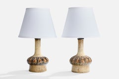 Jette Hellerøe, Table Lamps, Ceramic, Denmark, 1960s