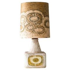 Jette Helleroe Ceramic Cube Table Lamp Combined with Matching Shade