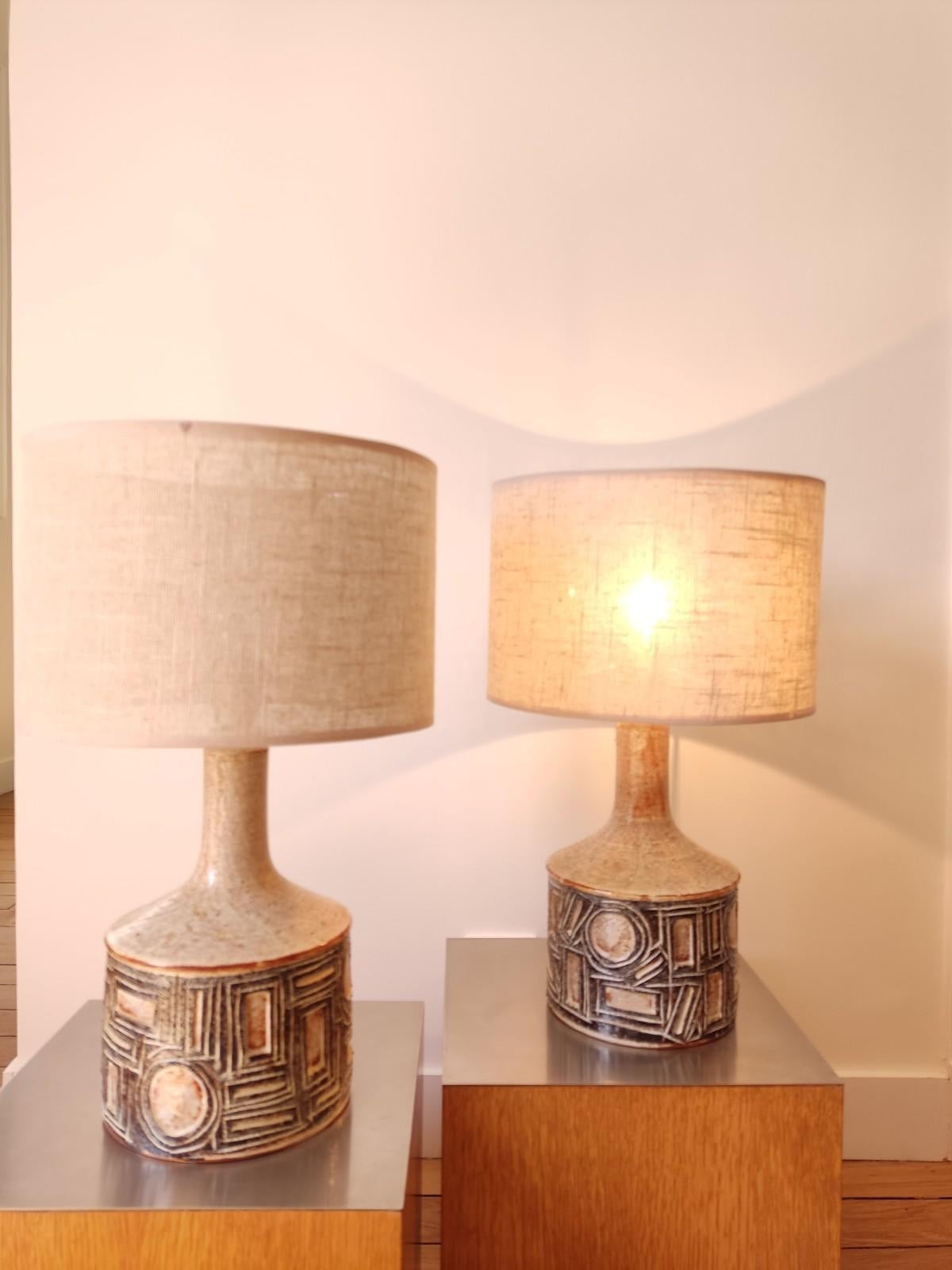 Jette Helleroe Ceramic Lamps - Danish 70s 8