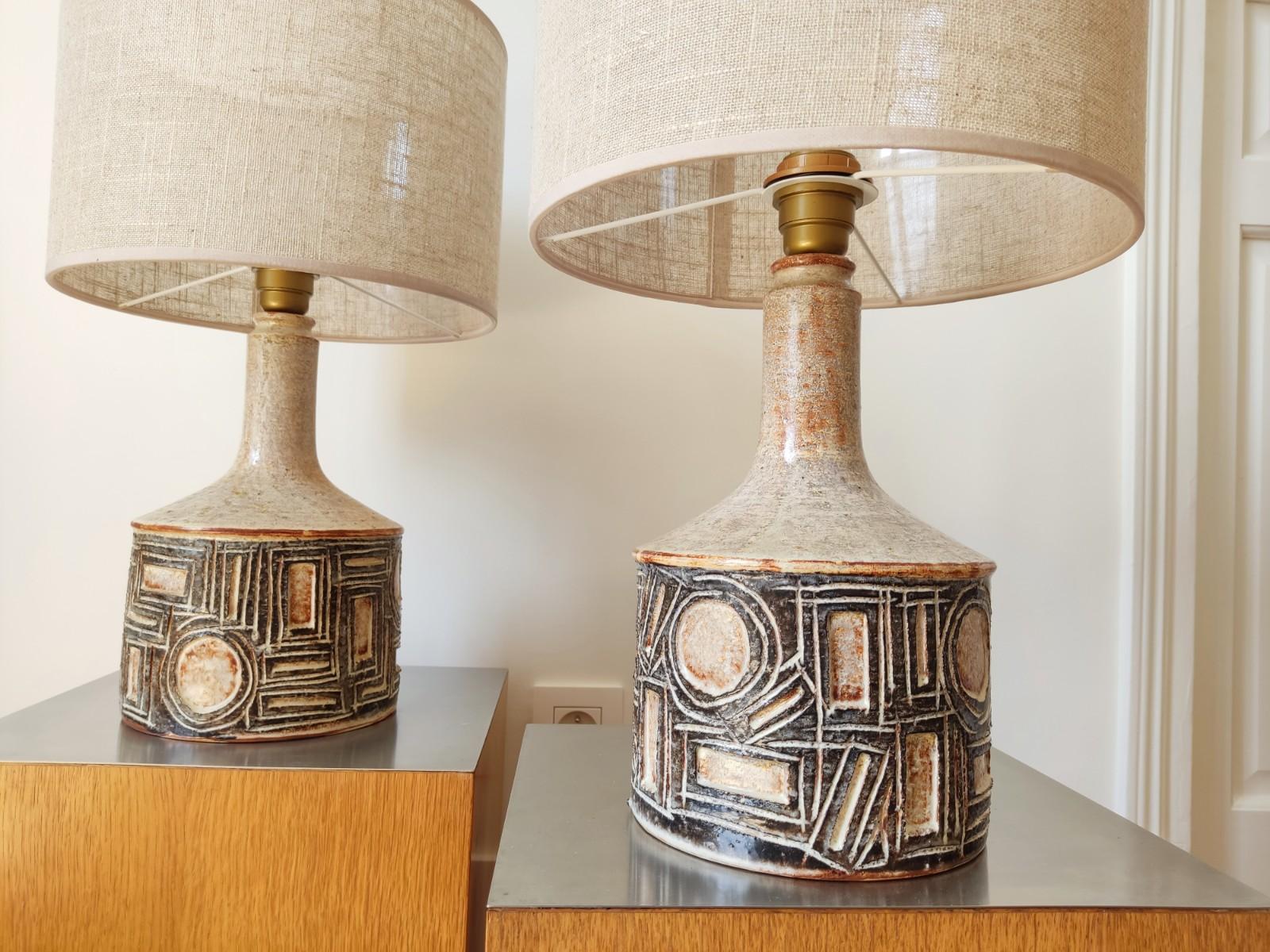 Jette Helleroe Ceramic Lamps - Danish 70s 1