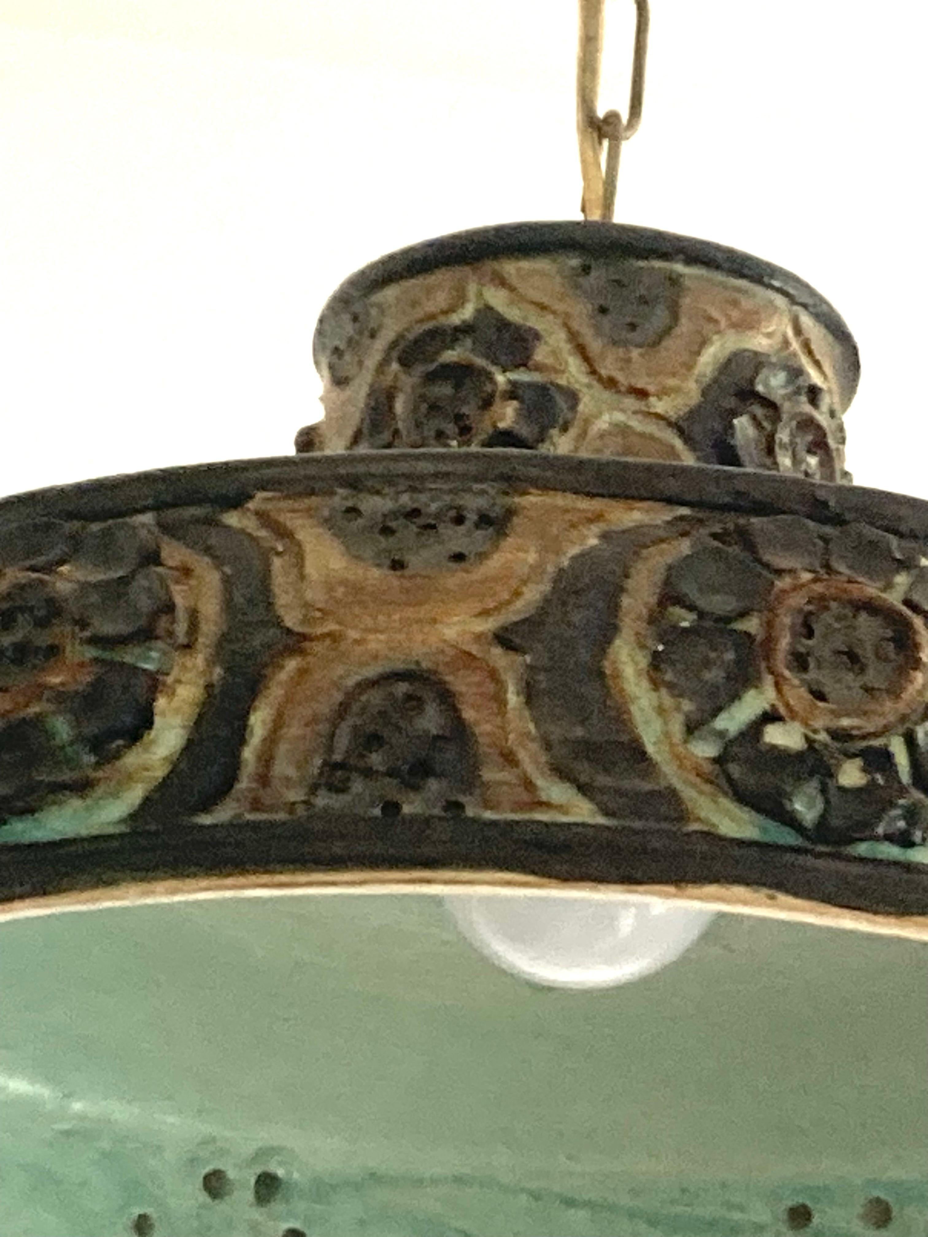 Late 20th Century Jette Helleroe Danish Ceramic Pendant For Sale