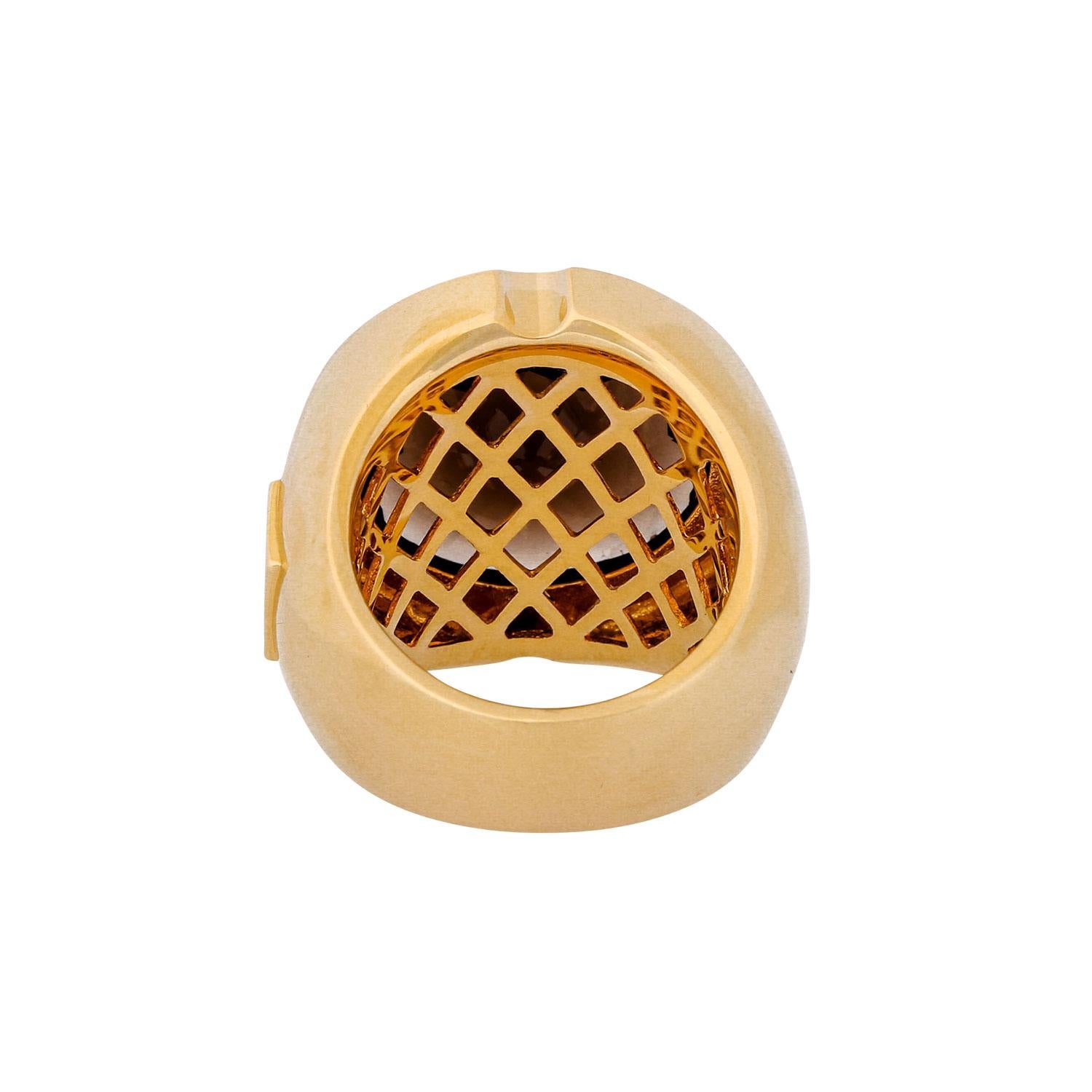 JETTE JOOP Ring mit rauchfarbenem Quarz (Rundschliff) im Angebot