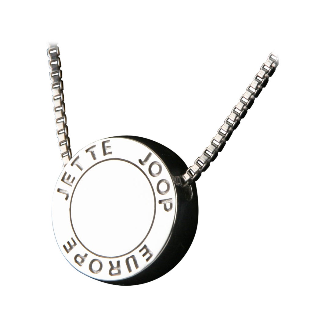 Jette Joop Sterlingsilber Kreis-Anhänger mit Schachtelkette, Größe 16 im Angebot