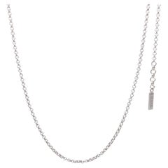 JETTE Sterling Silver 2.5mm round Link 36" Long Chain Necklace