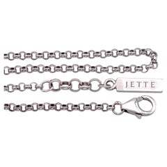 JETTE Sterling Silver 2.5mm round Link 36" Long Chain Necklace
