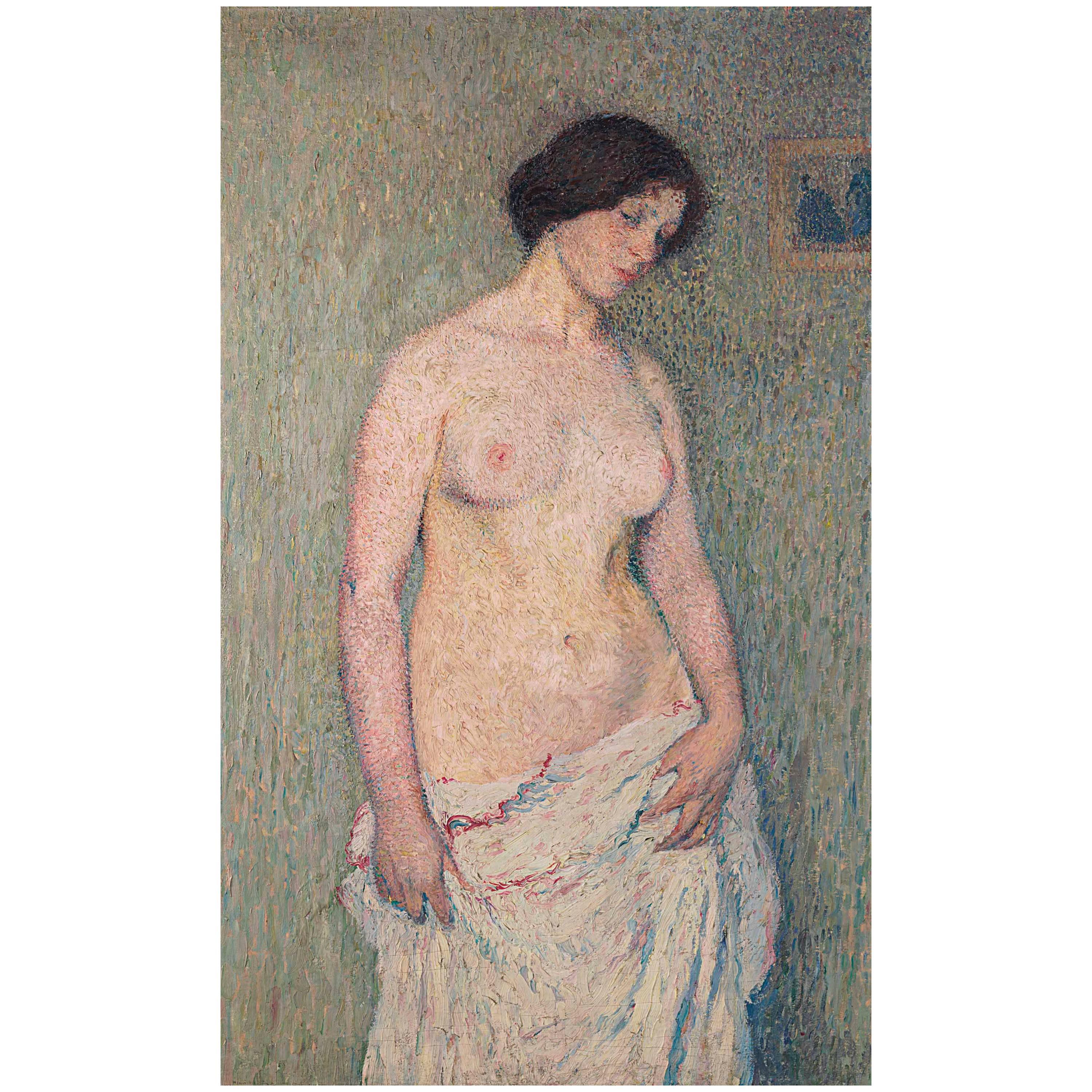 "Jeune femme nue" by Henri Martin For Sale