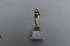 "Draped Young Girl" Chryséléphantine by Dominique Alonzo, 1900