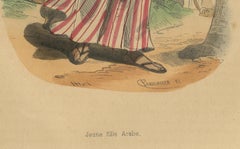 Jeune Fille Arabe in Traditional Attire from Wahlen's 1844 Lithographs