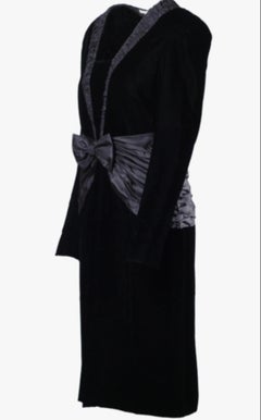 Jeunesse Black Dress Bow Satin - '90s