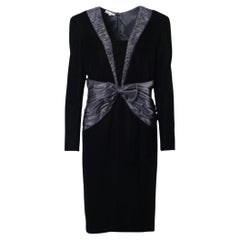 Jeunesse Black Dress Bow Satin - '90s