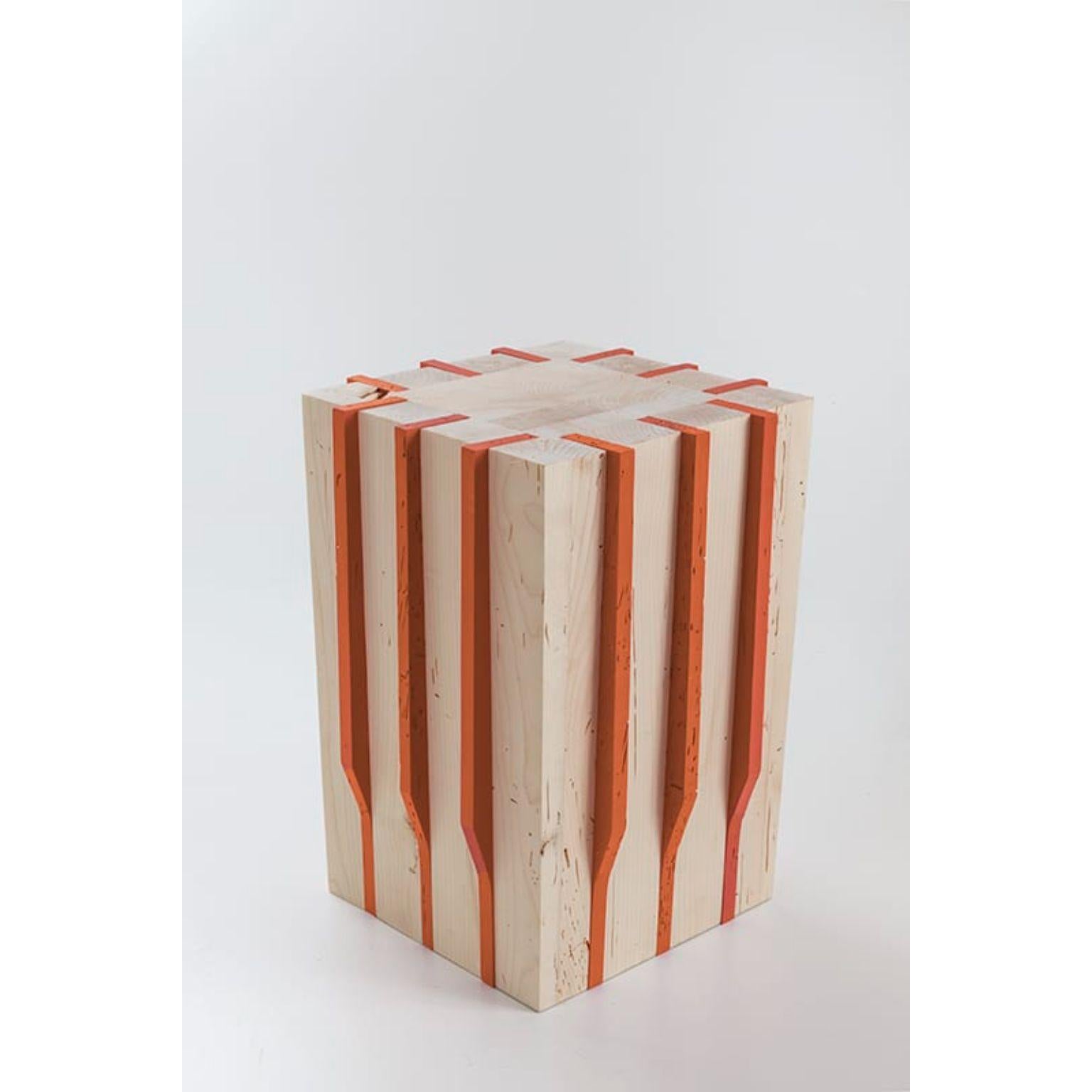 Post-Modern Jeunesse Orange Stool by Secondome Edizioni and Studio F For Sale