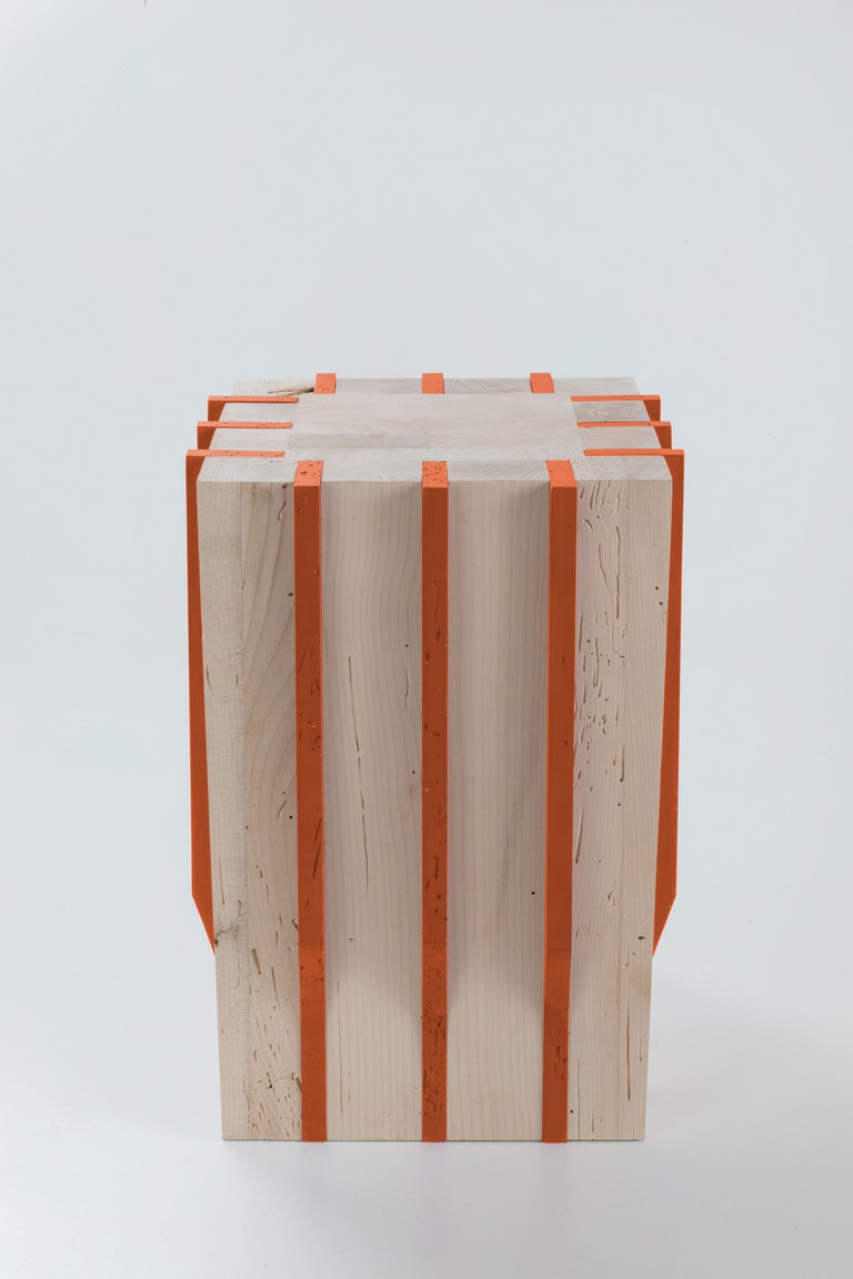 Jeunesse Stool / Side Table 2 Made in Solid Wood For Sale at 1stDibs
