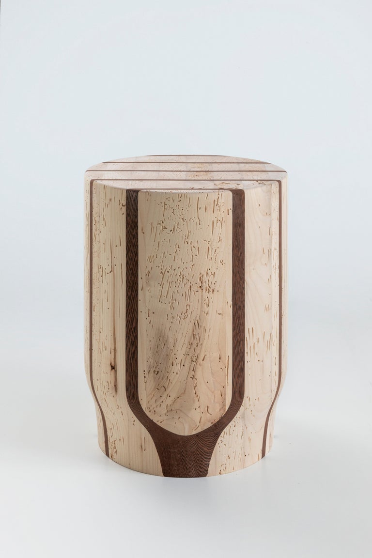 Jeunesse Stool / Side Table Made in Solid Wood For Sale at 1stDibs