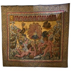 Vintage Jeux d' enfants French Tapestry