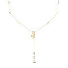 Jevela Gigi Gold Diamond Drop Necklace