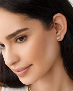 Jevela Ricky Gold Salt and Pepper Diamond Studs