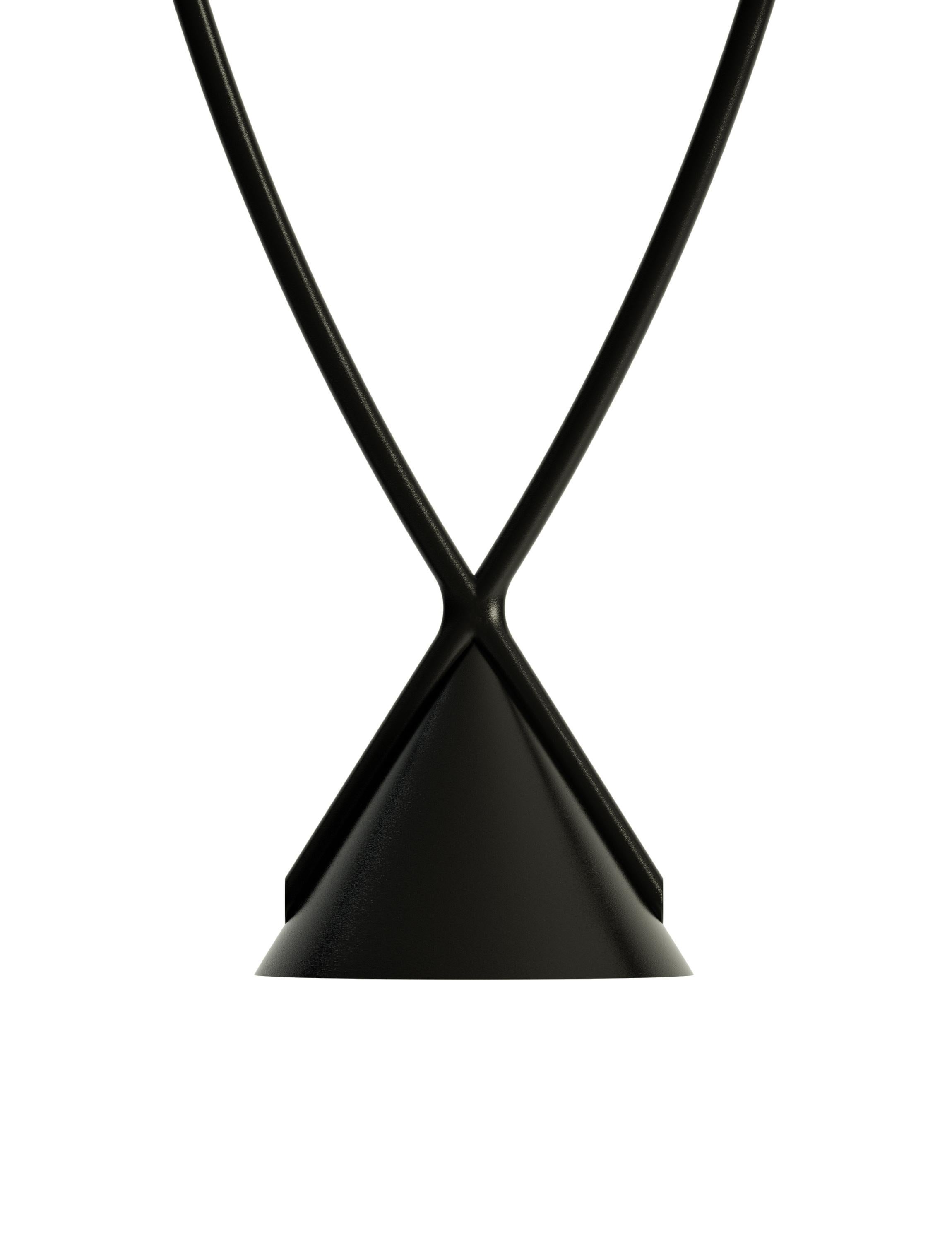Contemporary Jewel 10 Modern Italian Eco-Friendly Multi-Lamp Pendant in Black For Sale