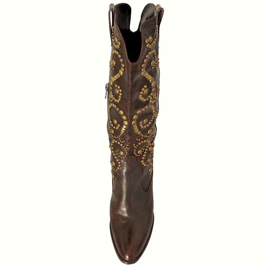 Black Le Silla Jewel boots size 38 For Sale