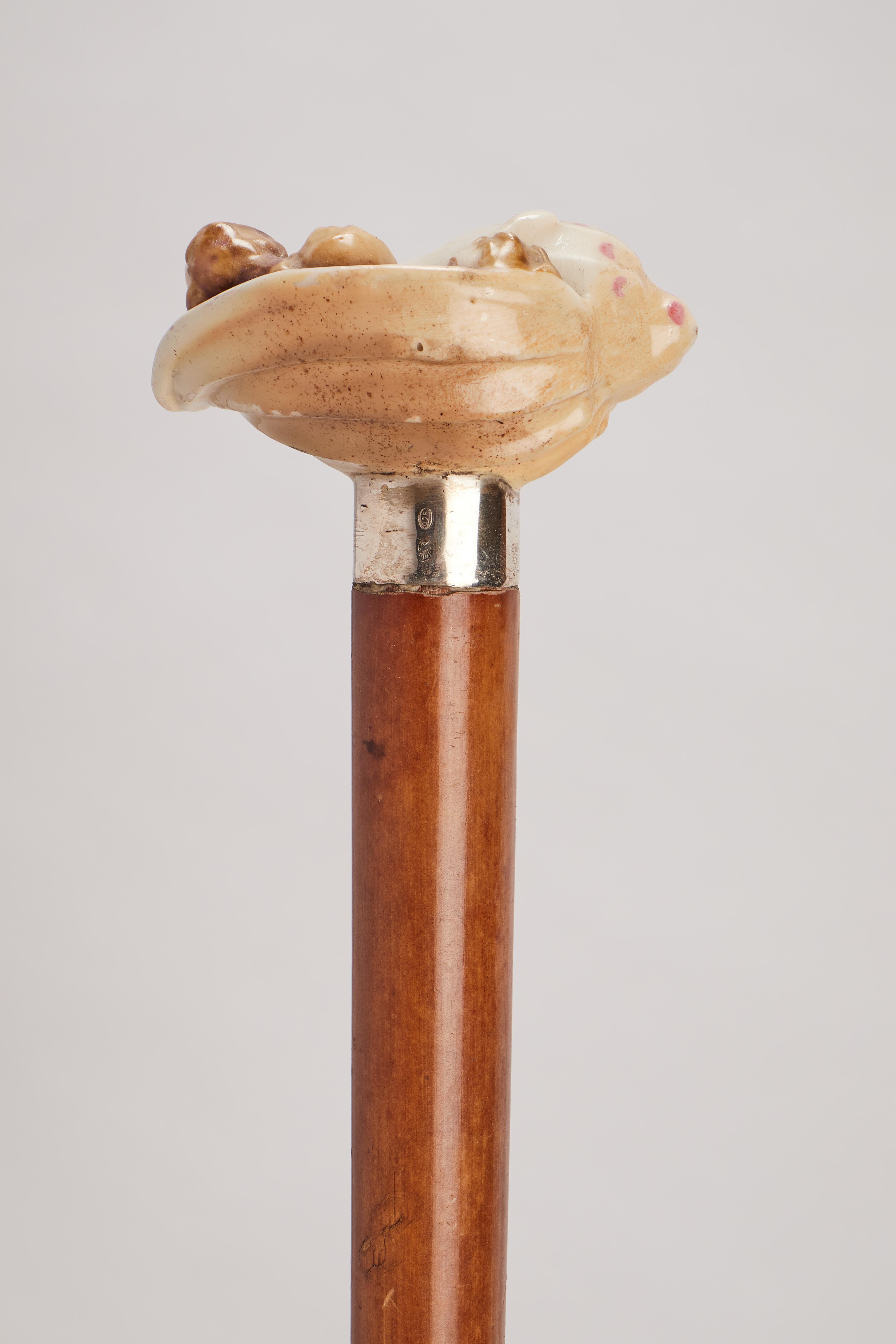 Canne en porcelaine de Jewell Capodimonte, Italie 1880. Bon état - En vente à Milan, IT