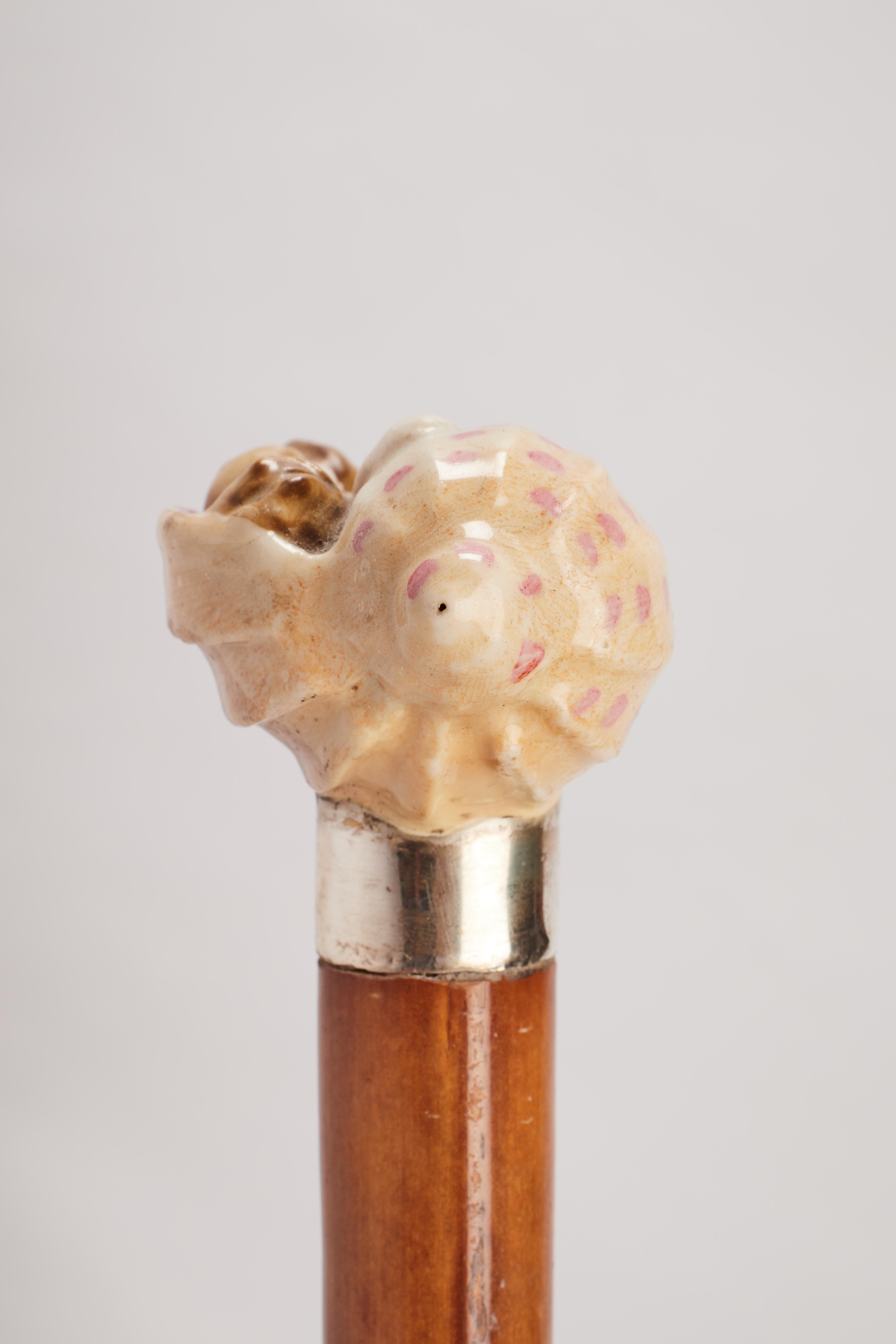 Canne en porcelaine de Jewell Capodimonte, Italie 1880. en vente 1