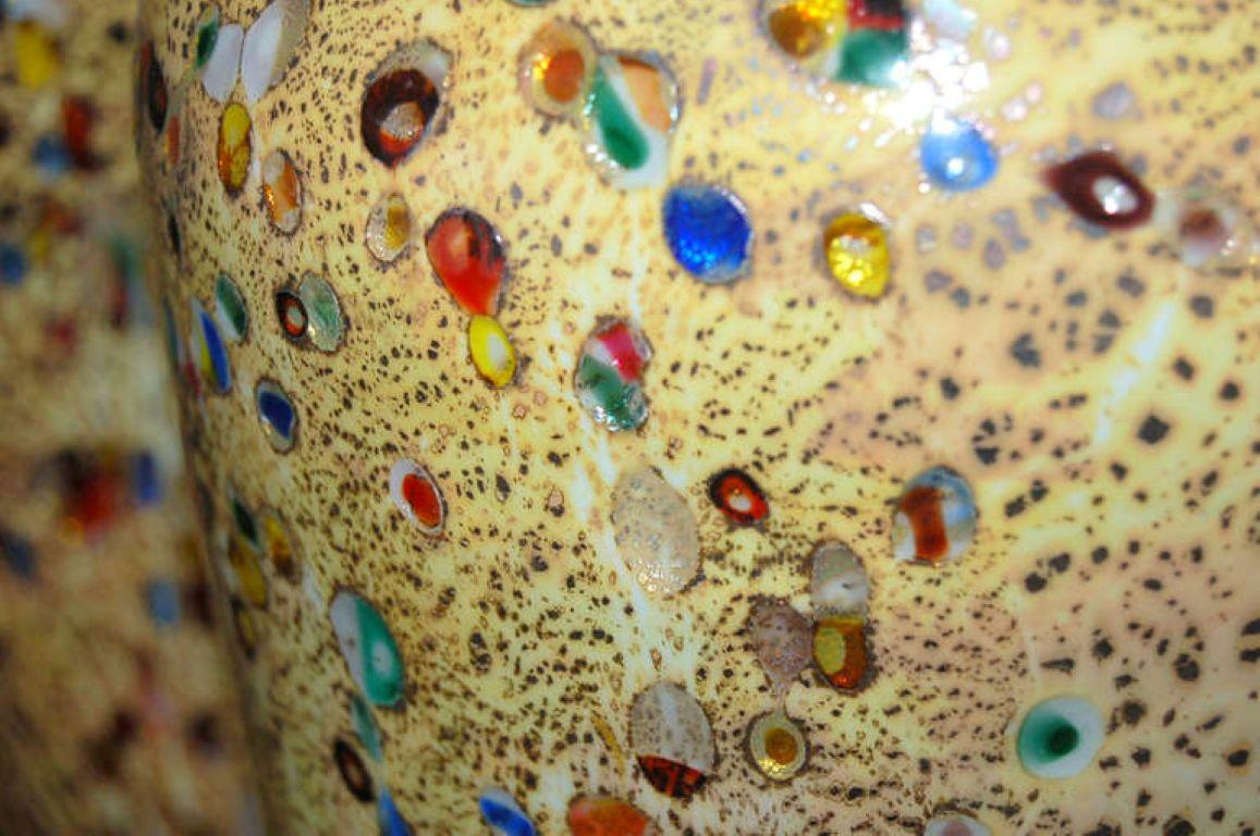 Monumentale Murano-Lampen mit Juwelen besetzt in Dijongelb (Italienisch) im Angebot