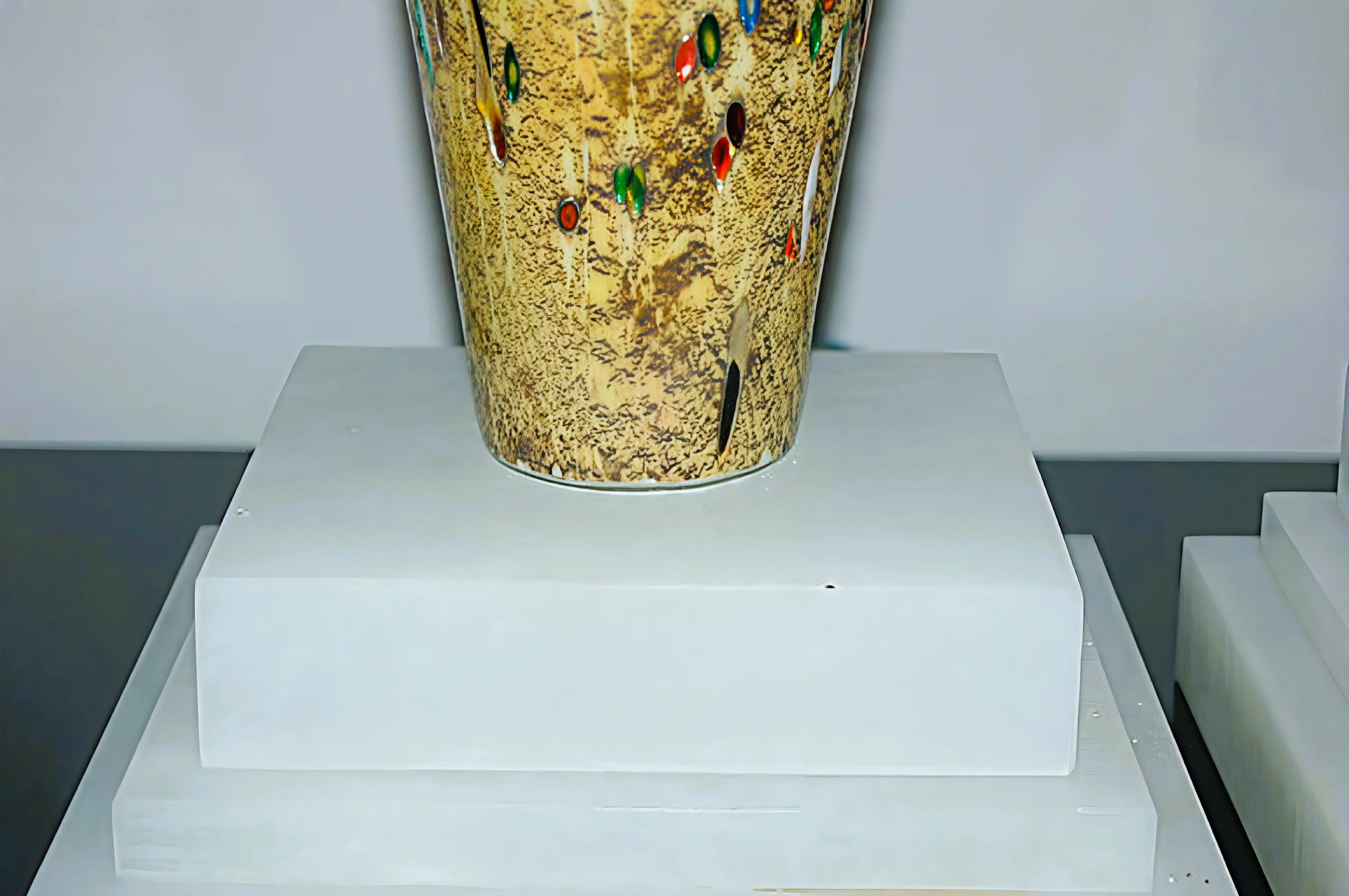 Lampes Murano monumentales incrustées de Jewell en jaune de Dijon Bon état - En vente à Smyrna, GA