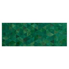 Jewel Green Round Customizable Trilogia Cowhide Runner Small