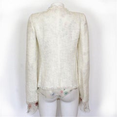 Emanuel Ungaro Women's Jewel Jacket Size 42 with Floral Silk Detail