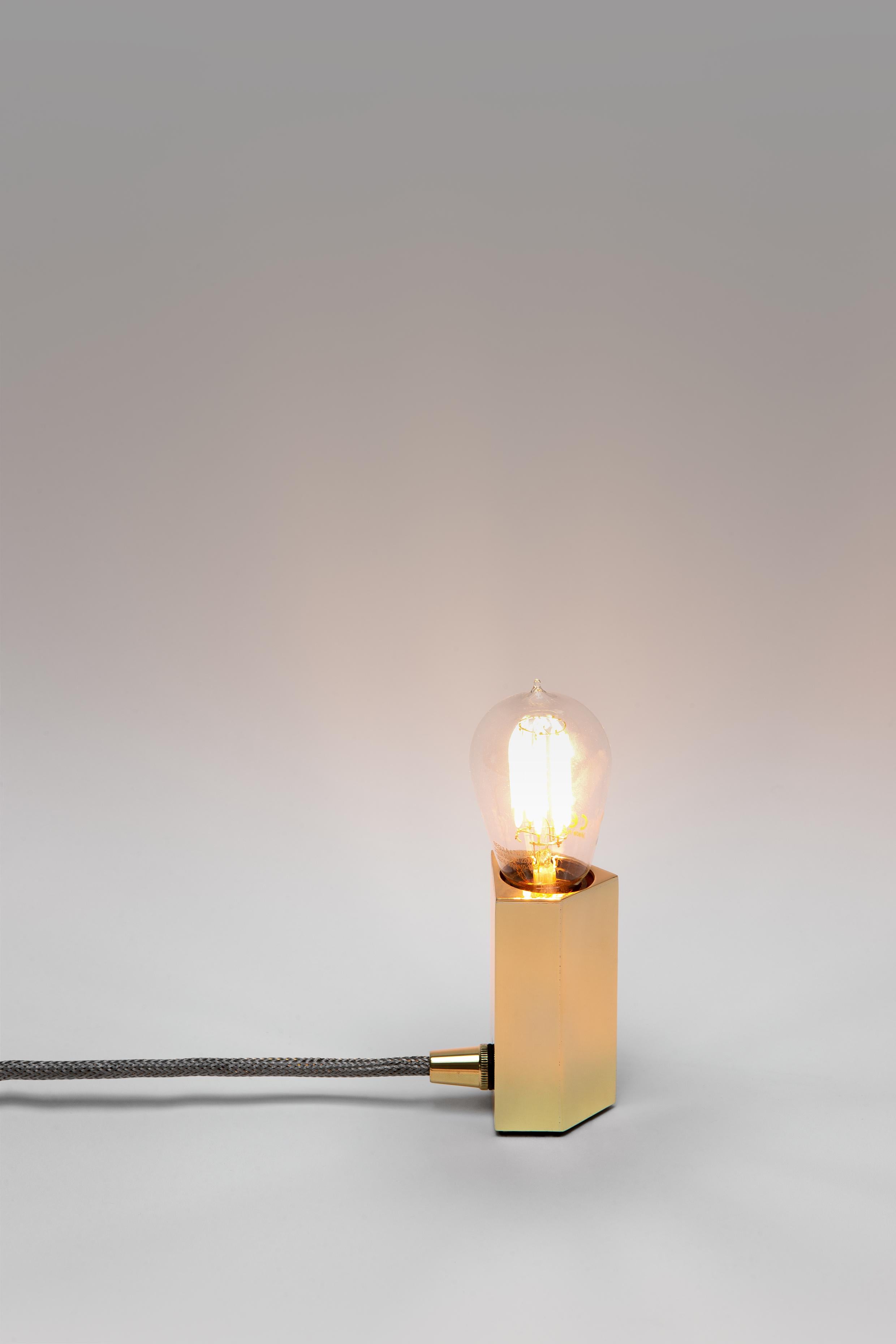 Jewel light 5 is presented by Koen van Guijze

Small geometrical shapes, turned in gold. Like art, light objects can give warmth and inspiration. Koen has creates several light objects that give comfort for the soul. This work is made to order.
 