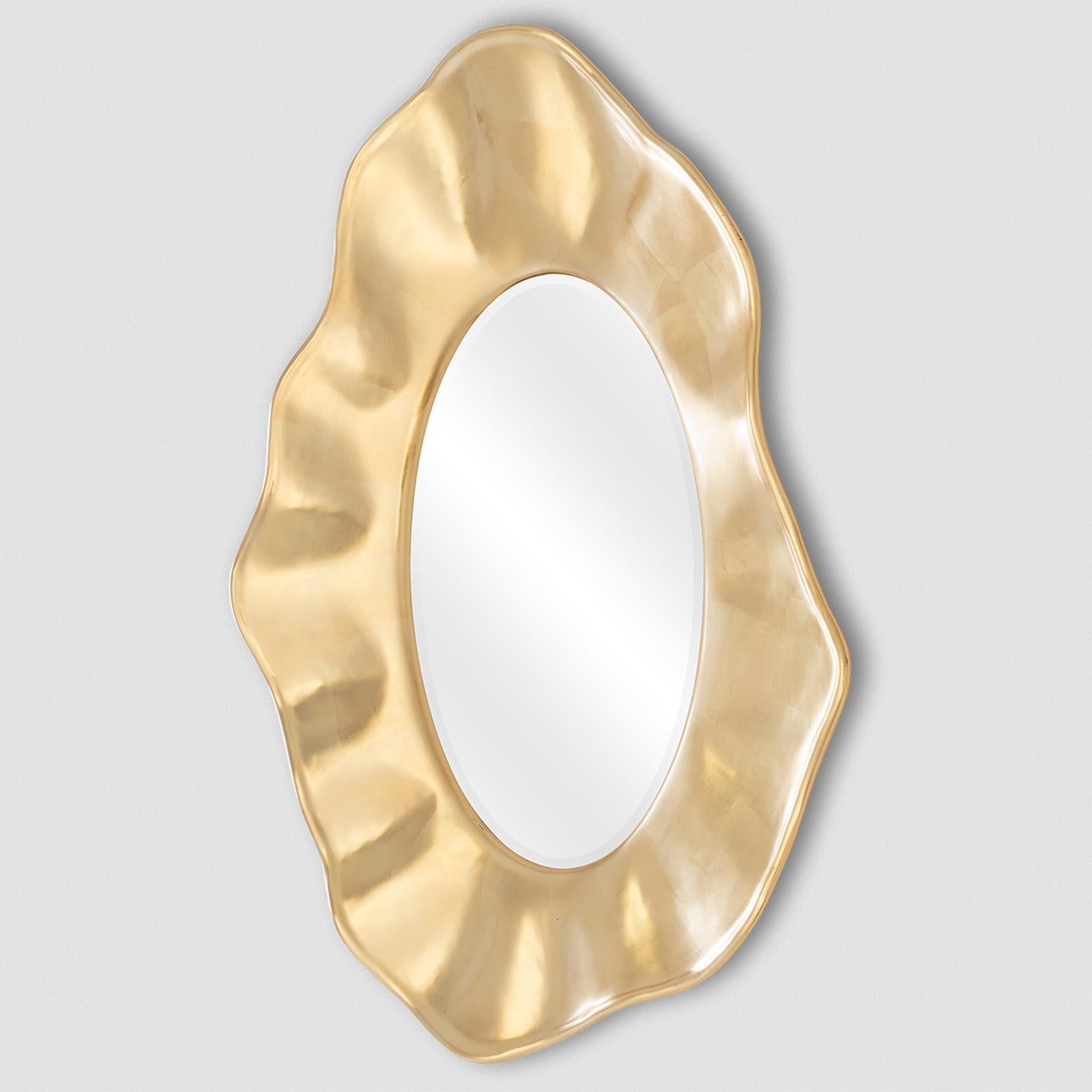 Beveled Jewel Mirror in Gold Leaf or Silver Leaf For Sale