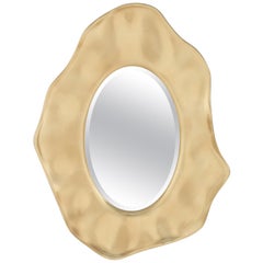 Miroir bijou en feuille d'or ou feuille d'argent