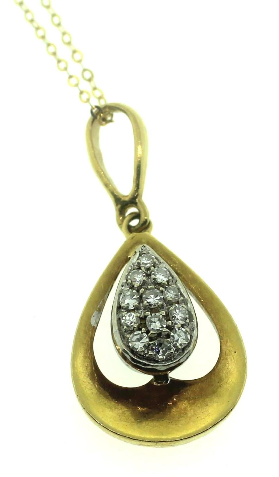 Modern Jewel Of Ocean 18K Diamond Pendent For Sale